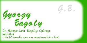 gyorgy bagoly business card